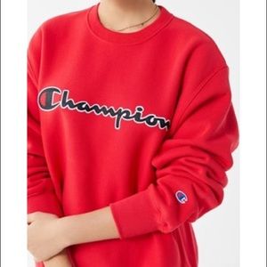 Champion Red Crewneck/ sweatshirt